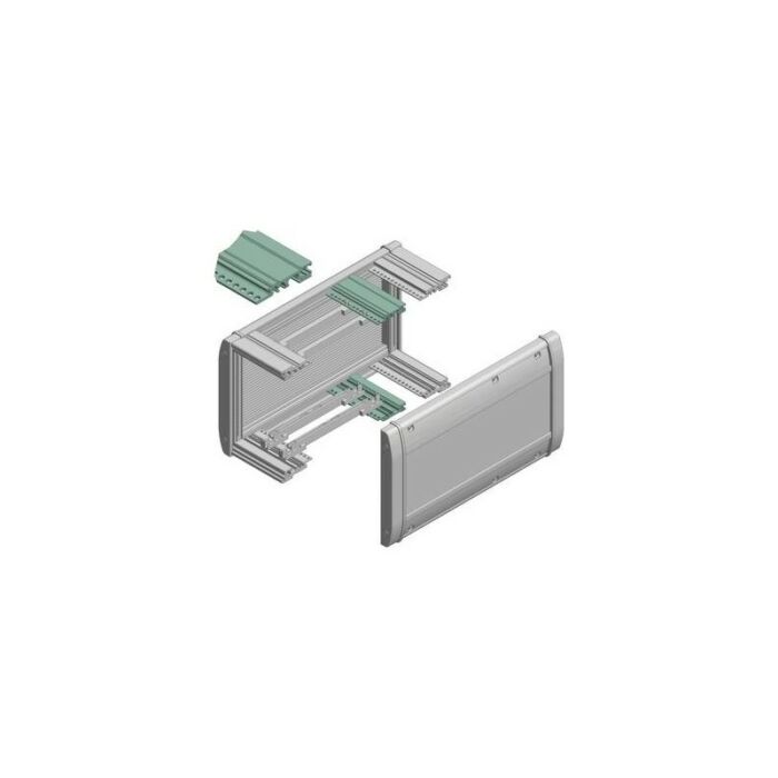 Bus profiles aluminum natural color anodized, for indirect fastening of bus boards ITPB 003500