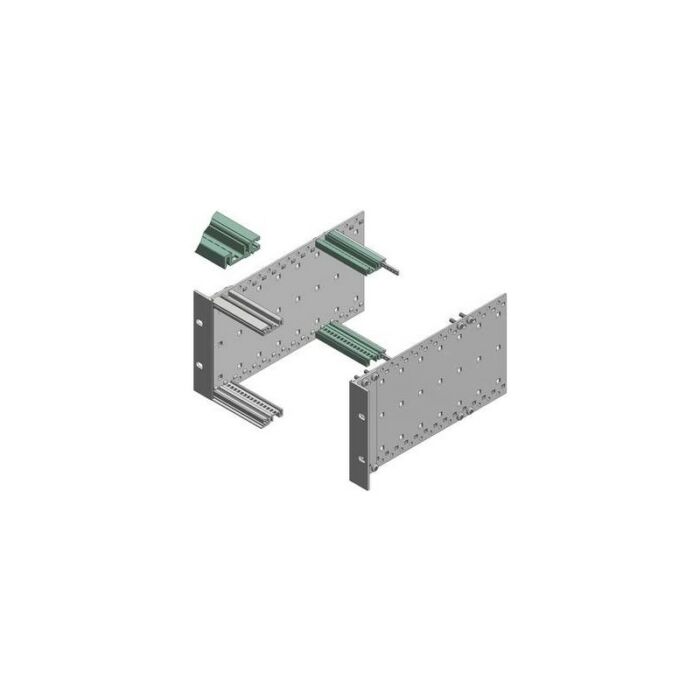 Bus profiles for high mechanical stress, natural anodized aluminum, conductive contact surfaces, with 2-hole fastening, for indirect bus board fastening PB/M 00063-BN