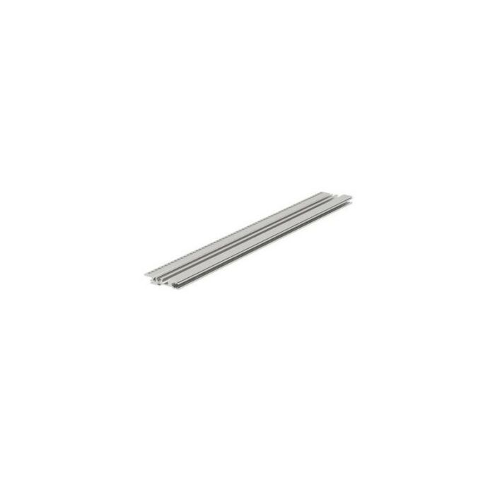 Bus profiles with integrated insulation strip spacing and terminal block for ADG, natural anodized aluminum, for bus board mounting PBK 00063