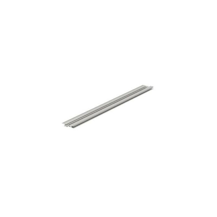 Bus profiles with integrated insulation strip spacing and terminal block for ADG, natural anodized aluminum, for bus board mounting PBK 00084