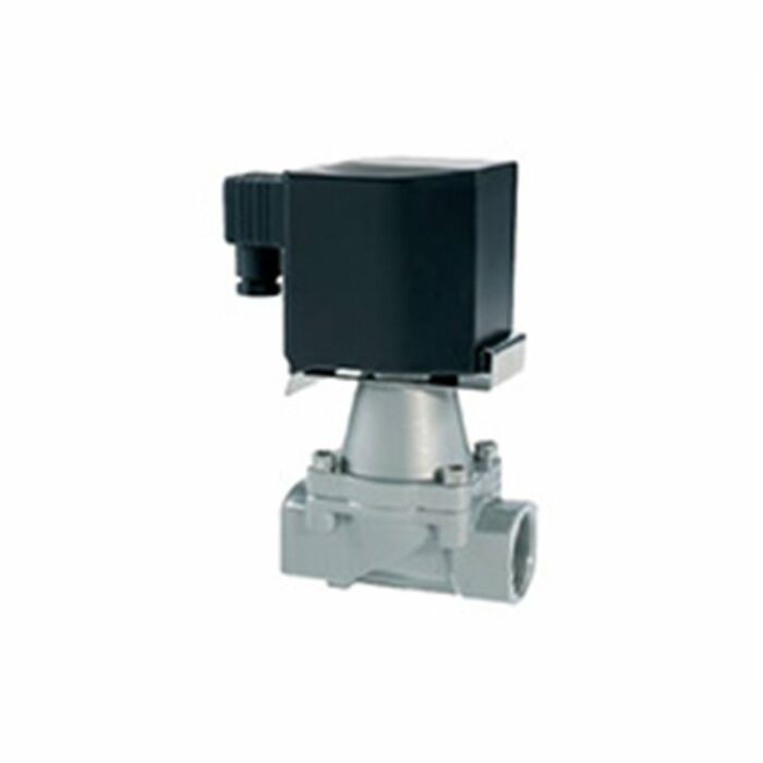 Electromagnetically operated piston valve with forced lifting 8574200.9401.02400