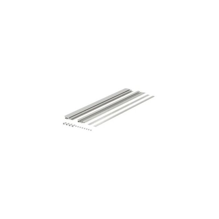 Supplementary profile sets-I, natural anodized aluminum, for screwing on 2 cover plates one behind the other EPS 00084-I