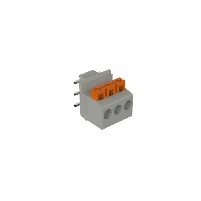 Spring-loaded print terminals, one-piece, 5 mm pitch, for wave soldering processes FKPK 3-L