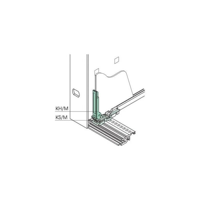 Card lever and card lock, plastic UL 94 V0 red, can only be used with KF/M...COB (-V) KH/M
