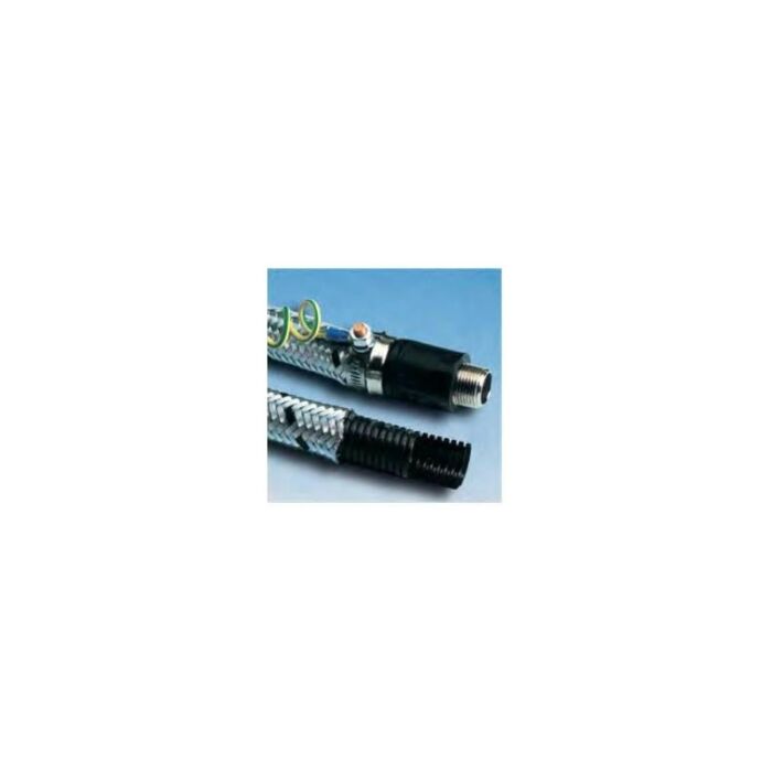Metal protection hose with opening PARST10
