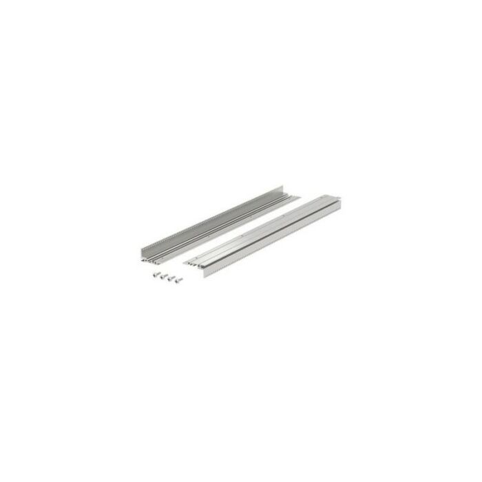 Back profiles natural anodized aluminium, with integrated Z-rail for connectors to DIN EN 60603-2 ( formerly DIN 41612 ) IZPR 00084.12