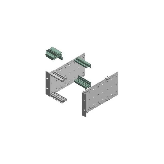Rear profiles for high mechanical stress, natural anodized aluminum, conductive contact surfaces, 2-hole fastening, for connectors according to DIN EN 60603-2 (formerly DIN 41612) PR/M 00063.12-BN