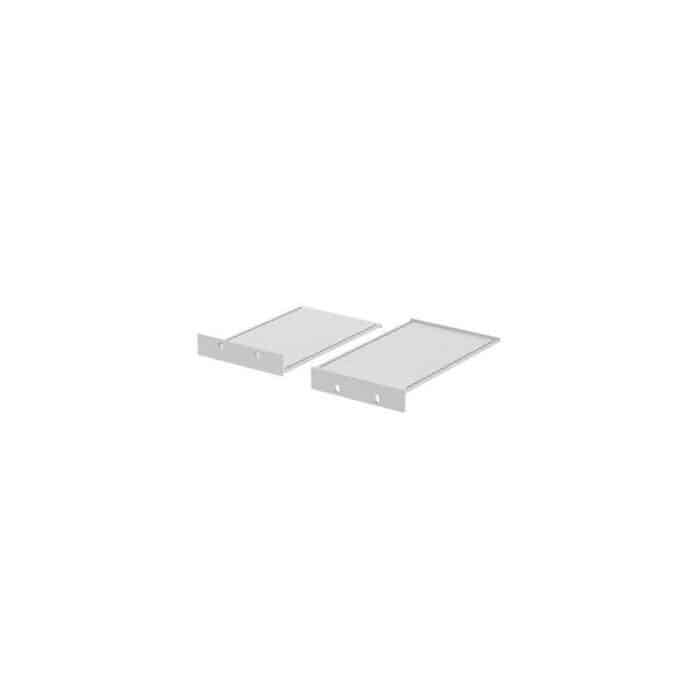 Side panels with integrated flange, natural anodized aluminium BSW 22300