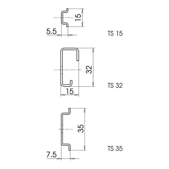 Support rails TS 157000.1