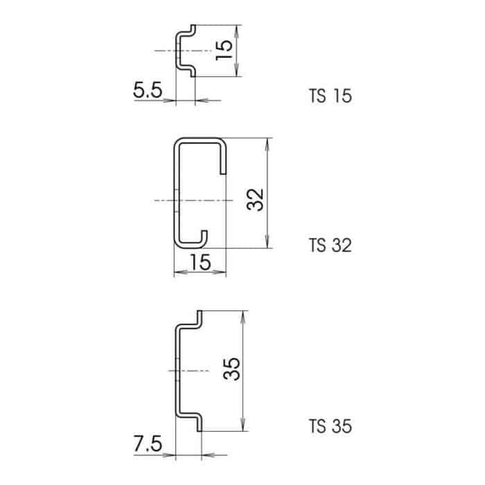Support rails TS 357000.1