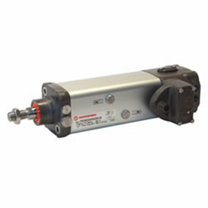 Integrated valve and actuator (IVAC), cleanline profile, 40mm diameter, 200mm stroke, 5/2 Sol/Spring PRA/882040/MIR/M4/200